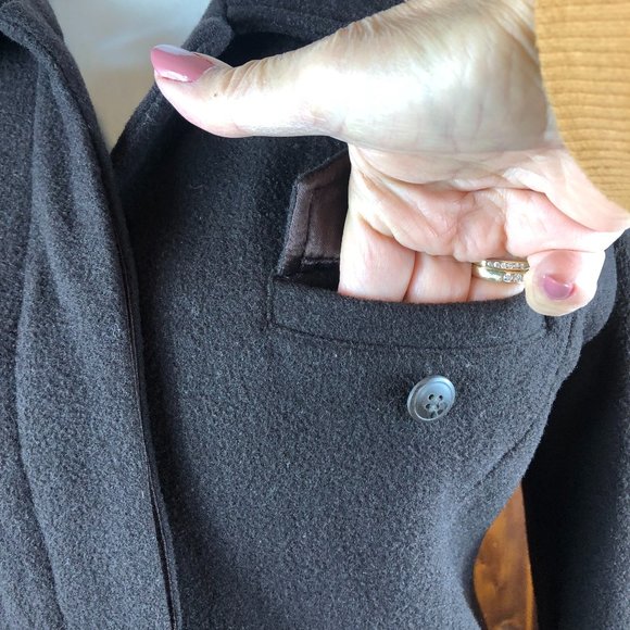 Ann Taylor Vintage Petites Brown Wool Blazer Academia Office Quiet Luxury - Picture 6 of 12